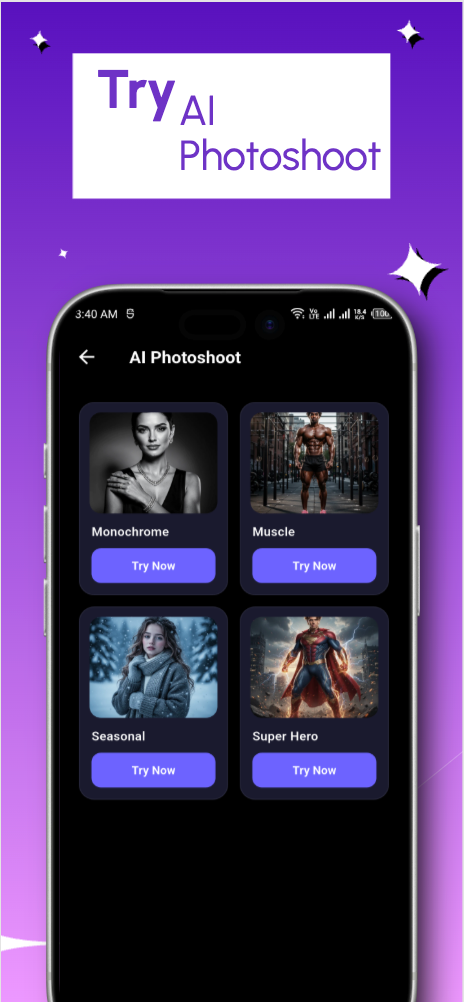 AI Photoshoot Presets